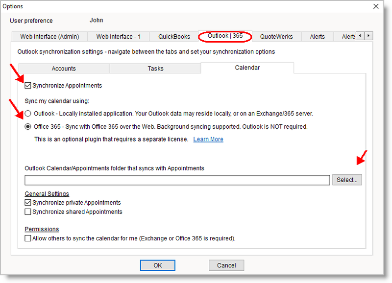 File:365 calendar sync settings.png